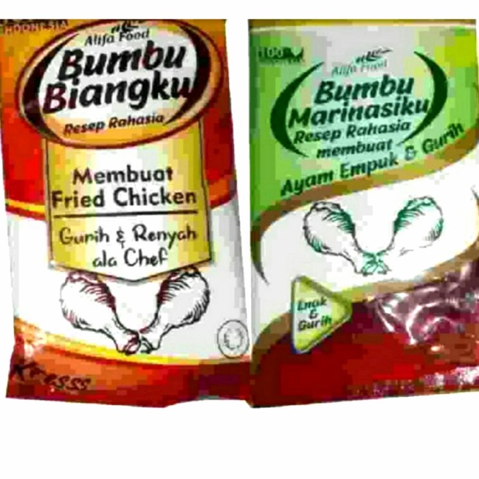 

BISA COD tepung bumbu bumbu biang dan marinasi isi 750 dan 250 alifa food.