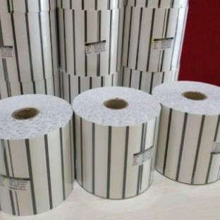 

Sticker Label Barcode 32x 18 mm (3 Line) @10.000 pcs Semicoated dengan Black Mark