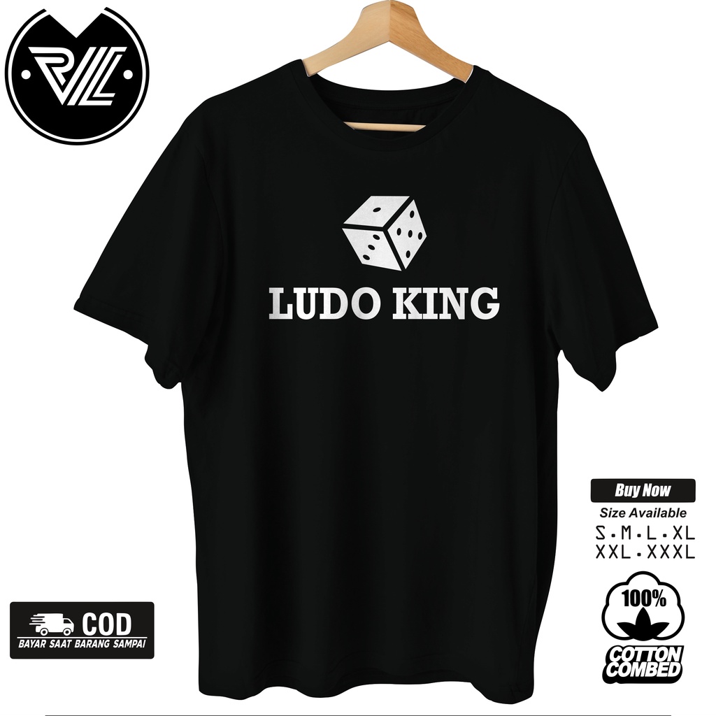 Sale Tshirt Baju Kaos LUDO KING / Kaos Gamers / Kaos Game / Kaos Esport / Kaos Distro Pria / Kaos Mu