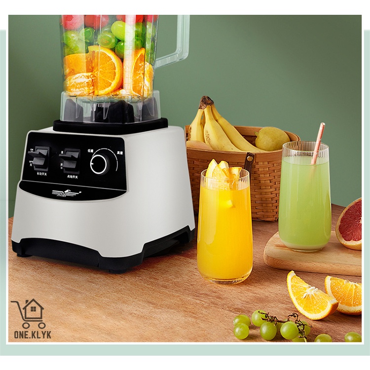 Blender Juicer Heavy Duty Rakii Blender Kecepatan Tinggi 2 Liter White
