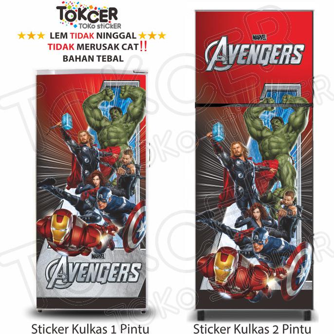 Stiker Kulkas 1 Pintu dan 2 Pintu AVENGERS - Kulkas 1 Pintu