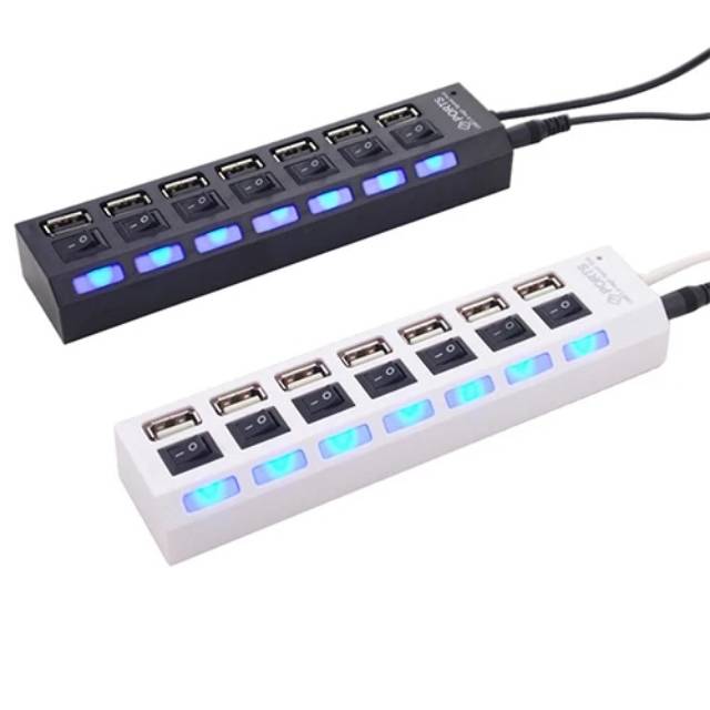 USB 2.0 HUB 7 Port High Speed Saklar