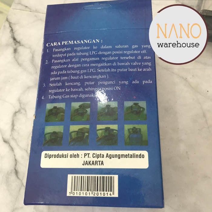 Pengaman Pengunci Regulator Tabung Kompor Gas LPG Anti Bocor Kompkita 2 in 1