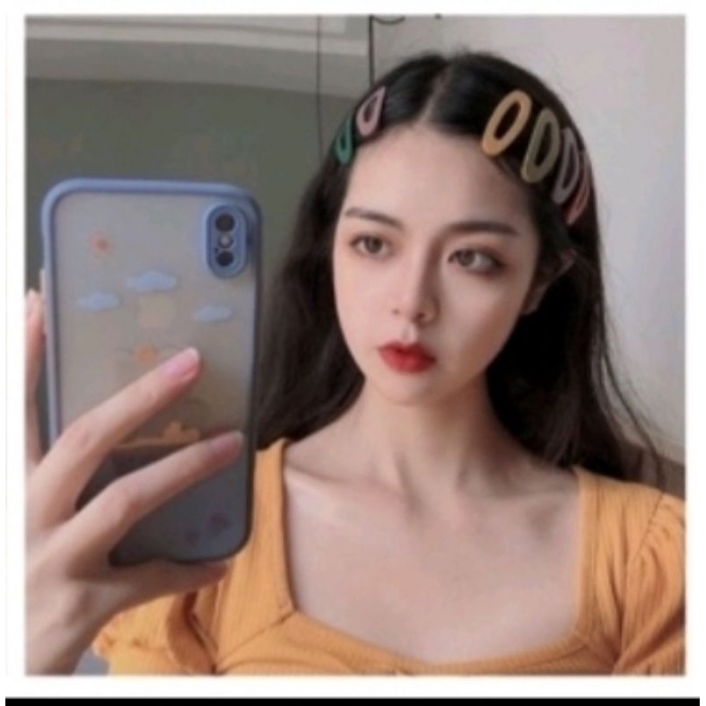 Jepit Rambut Gadis Korea Model Oval Lubang Aksesoris Fashion Wanita Korean Style Hair Clips Best Seller