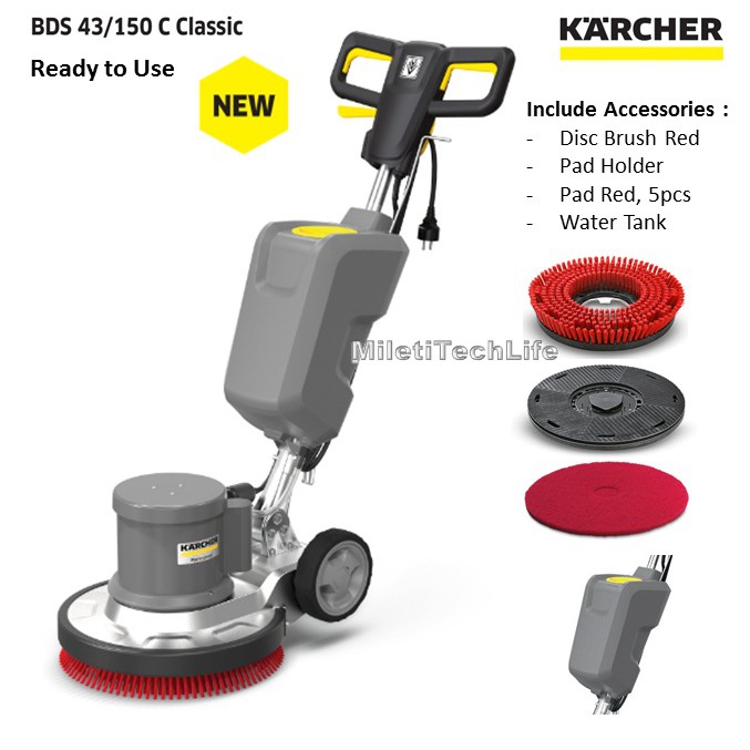 Karcher Polisher BDS 43/150 C Classic 17inch 150Rpm Brushing Polishing Machine