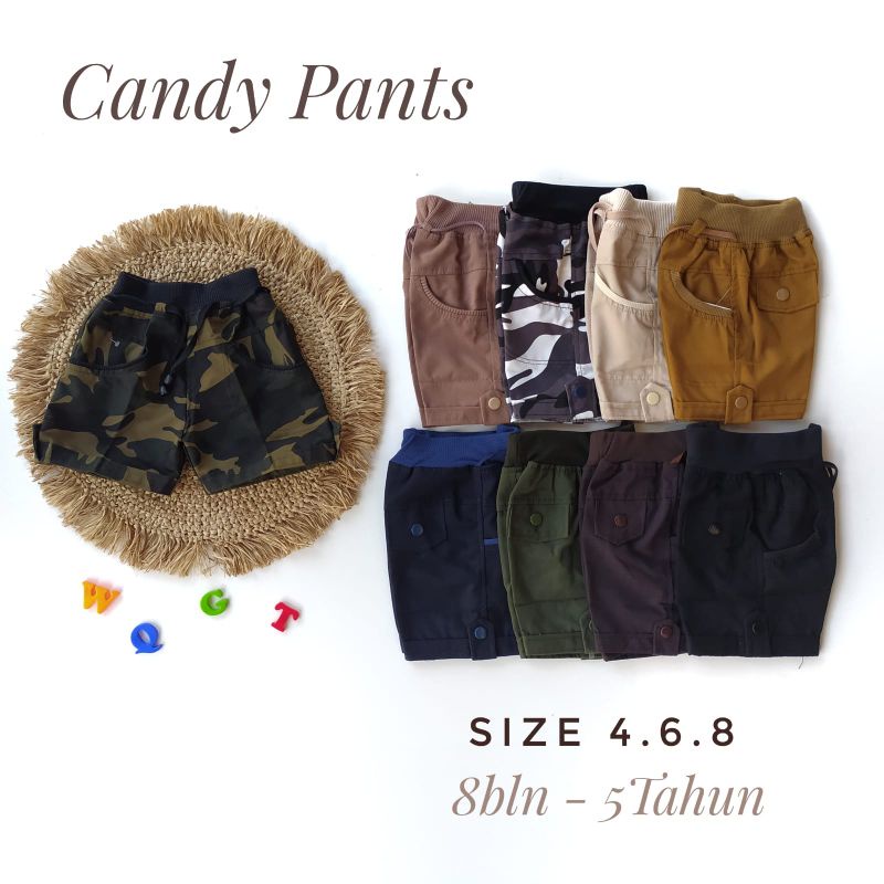 Short Pants Candy Pants Celpen Anak Warna Cowok Usia 9bln - 5 Tahun Laki