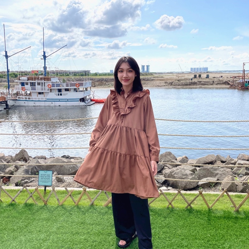 Taraka Tunik - Coklat Susu (Ada kantong)