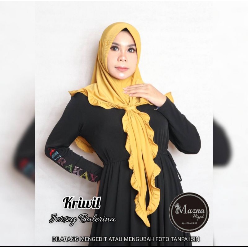 HIJAB / JILBAB ORI MAZNA PET KRIWIL
