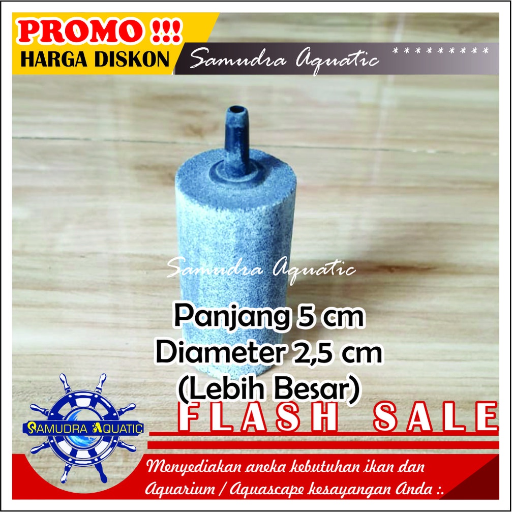 Airstone Batu Aerator PANJANG 5 CM, Batu Gelembung Batu Aerasi