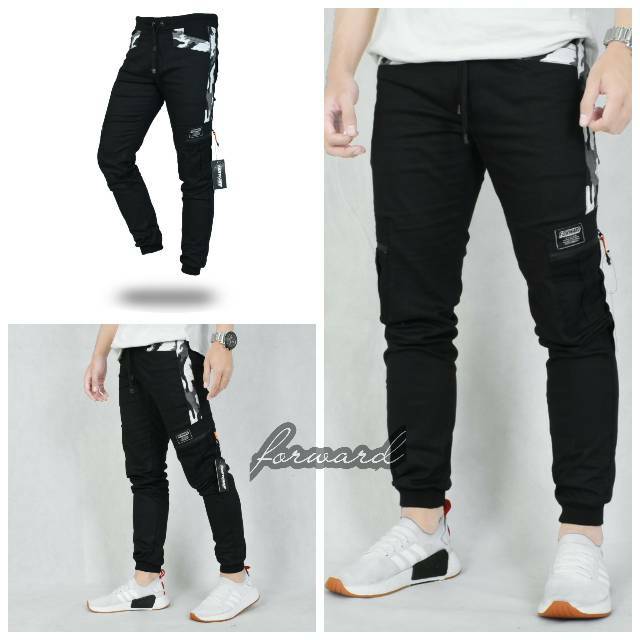 Celana joger jogger cargo army pria forward