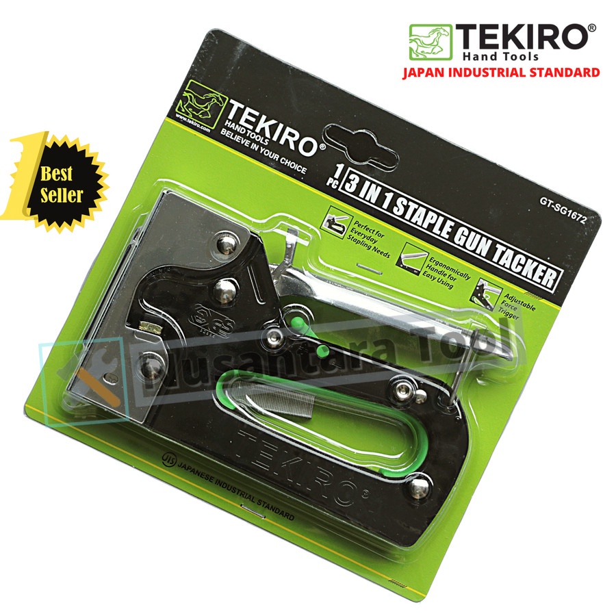 

Tekiro Staple Gun Tacker 3in1 Staples tembak gun Taker Stapler Tembak Jok Motor Kerajinan Tangan Figura