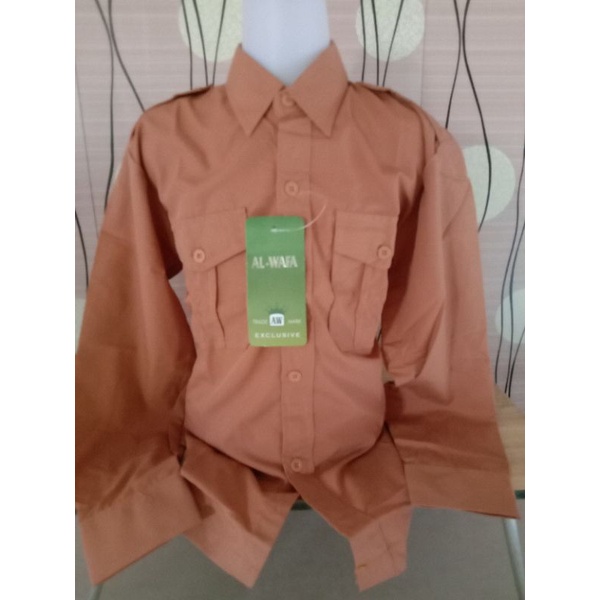 (BAJU) PRAMUKA LAKI LAKI MEREK ALWAFA EXCLUSIVE LENGAN PANJANG/SERAGAM SEKOLAH MURAH