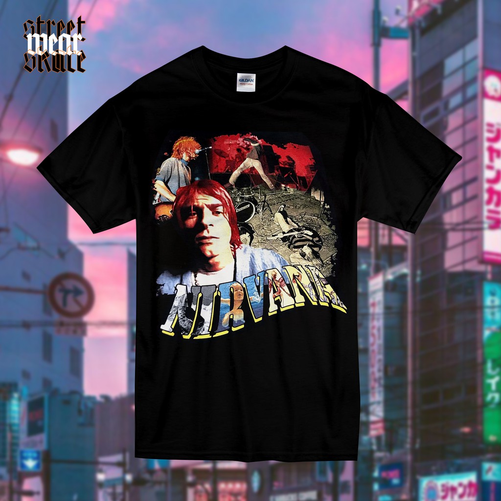 KAOS VINTAGE NIRVANA KURT COBAIN