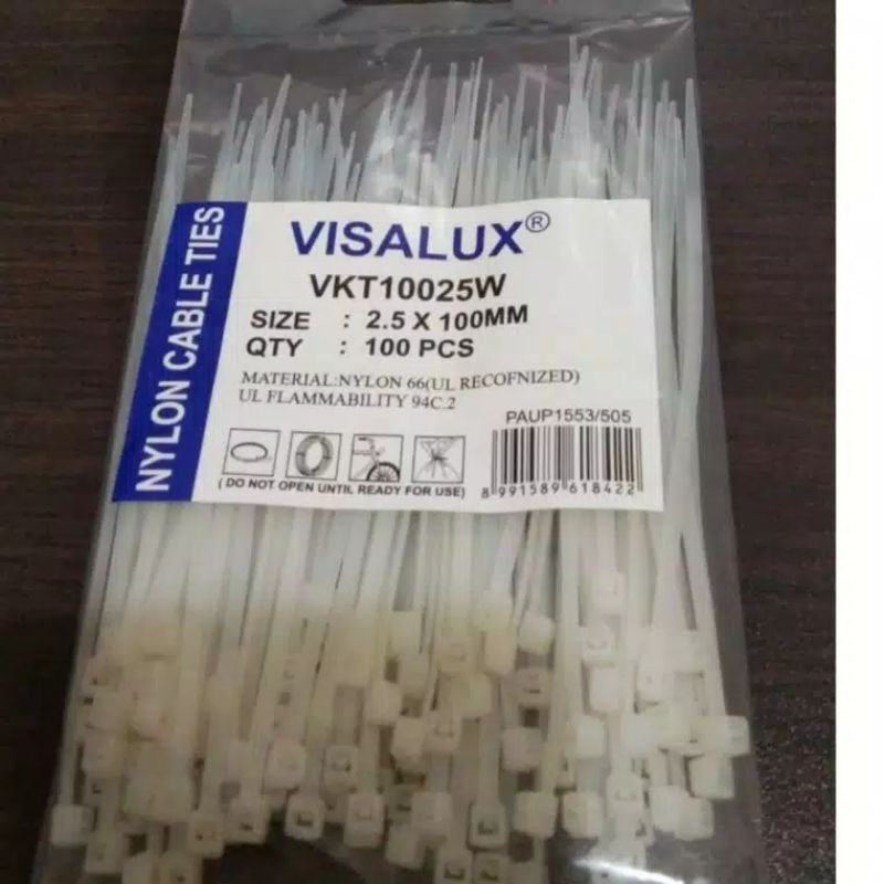 KABEL TIES TIS 100 , 150 , 200 , 250 , 300 ISI 100 PCS CABLE TIE TIS NYLON PENGIKAT KABEL