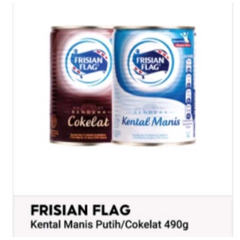 

Frisian Flag Susu Kental Manis Putih-Coklat 490gr