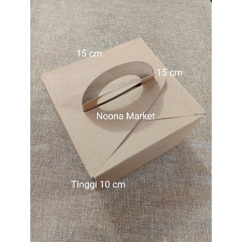 

Box Craft / Dus Rakit Coklat / Dus Cake / Dus Tart Dengan Pegangan 15 x 15 x 10 cm