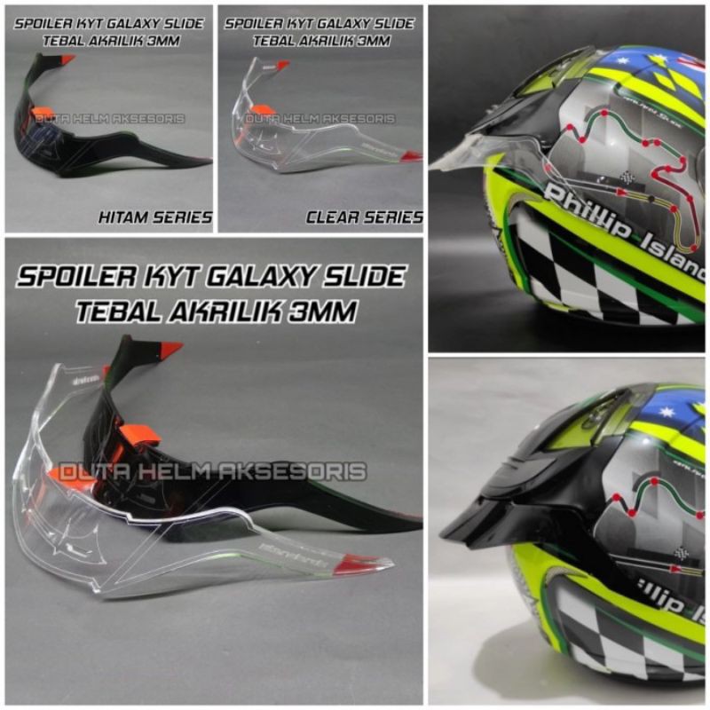 Spoiler Helm Kyt Galaxy Slide Aksesoris Helm Kyt Galaksi Slide Half Face