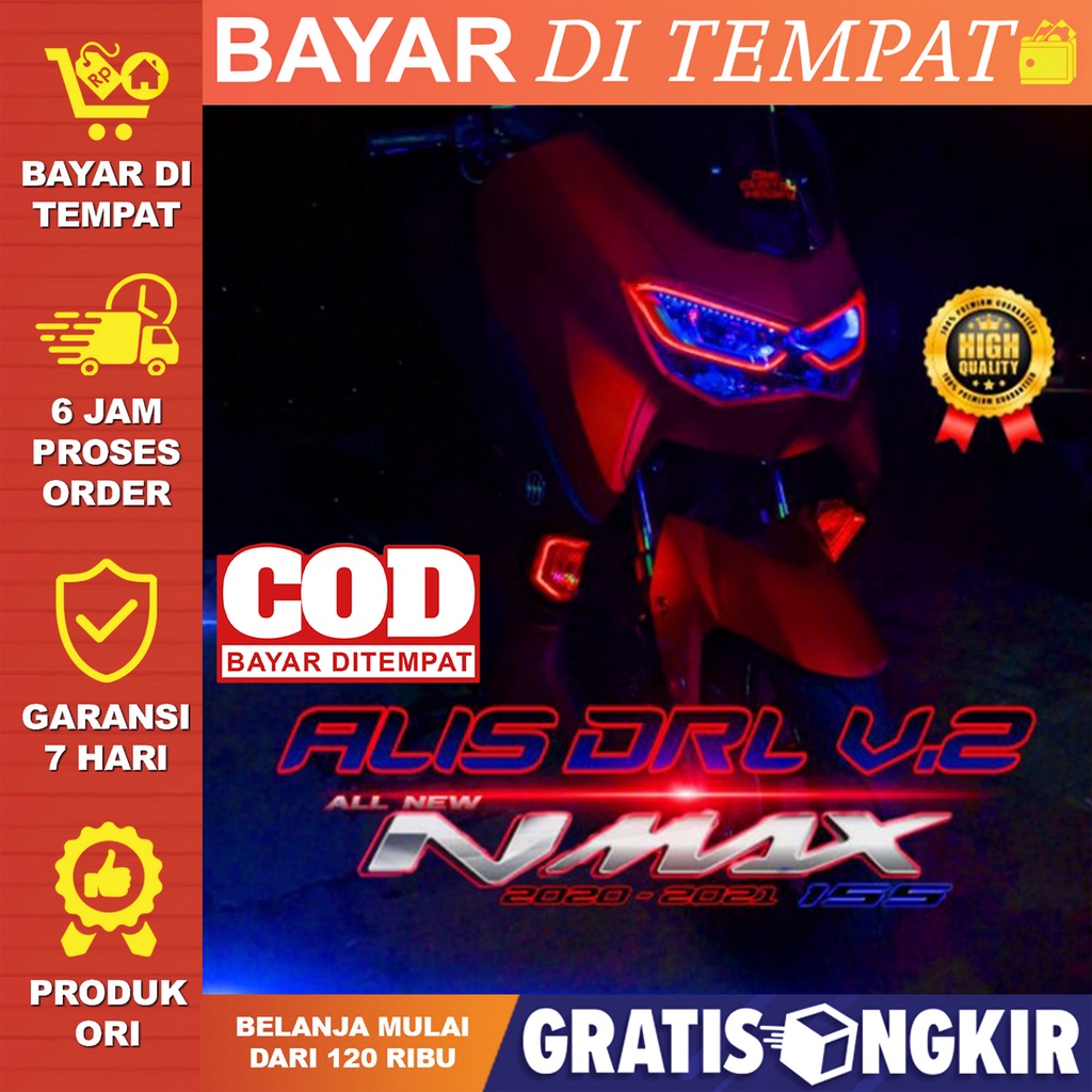 LAMPU ALIS DRL V. 2 NMAX 2020 2021 2022 BONUS DEVIL EYES LAMPU ALIS NEW NMAX 2020 2021 2022 LAMPU SE