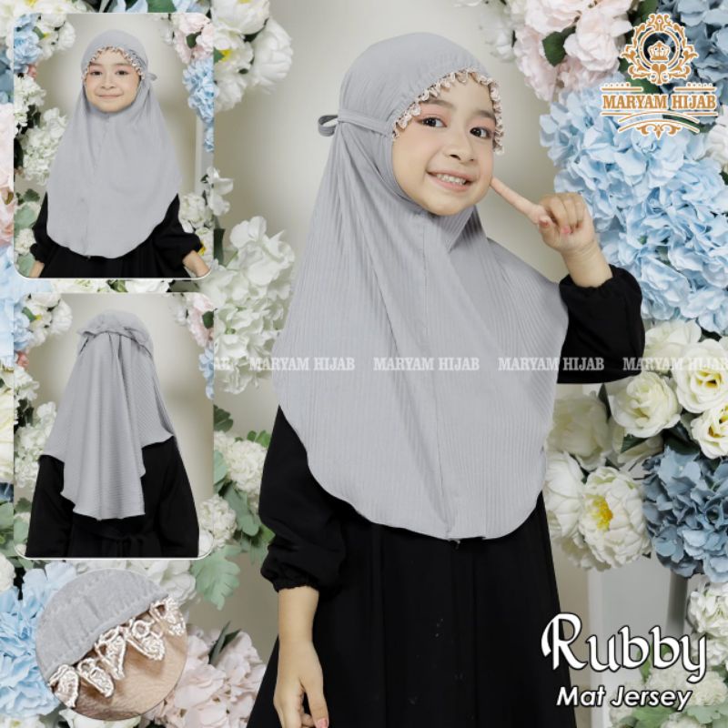 RUBBY PLISKET KERUT ANAK / JILBAB ANAK / HIJAB ANAK / BERGO TALI ANAK / JILBAB PLISKET ANAK / JILBAB ANAK KERUT / JILBAB KERUT