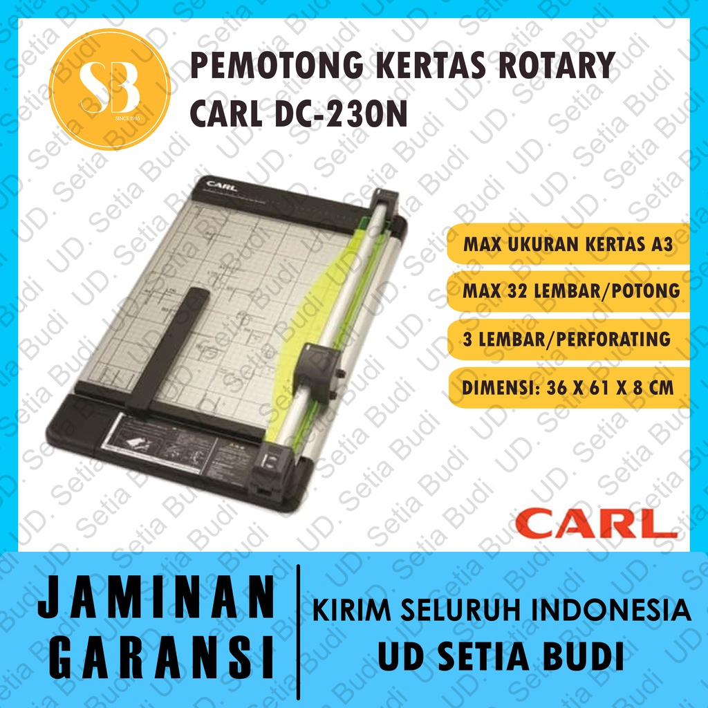 Alat Pemotong Kertas Rotary Carl DC-230N Trimmer DC230N 230 N