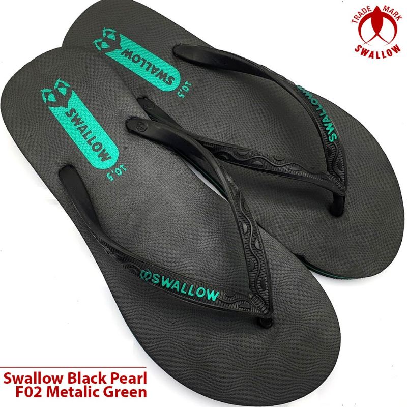 ✨NAGIHI✨ Sendal Jepit Swallow Black Pearl - Sandal Japit Swallow Hitam/sandal asli indonesia