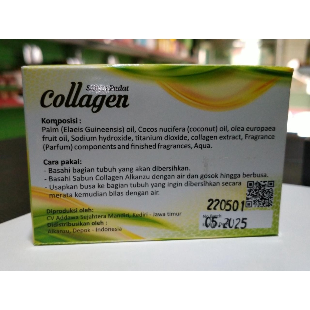 Sabun Collagen Alkanzu | sabun batang | sabun mandi | sabun padat 70g