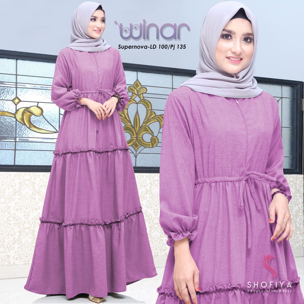 GAMIS MUSLIM WINAR SUSUN - Gamis Balotelli Busui Maxi Dress Mekar Mayung