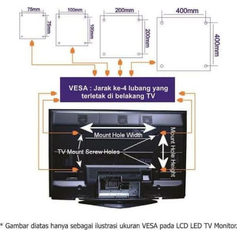 Bracket LED LCD TV monitor Oximus lynx 1163 13-27&quot; vesa 75 - 100