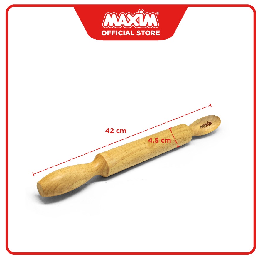 Maxim Tools Wooden Rolling Pin - Penggiling / Penggilas Adonan Kayu