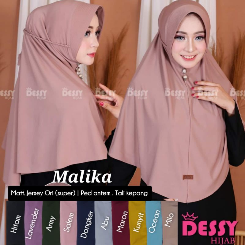 Malika Hijab/Hijab jersey/Hijab ped atem/Hijab tali kepang