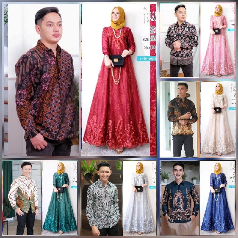 NEW ARRIVAL - BISA COD COUPLE GAMIS MAXI DRESS BRUKAT LUNA - MAXI COUPLE GAMIS BROKAT GAMIS PESTA KONDANGAN - OUTFIT LEBARAN GAMIS MUSLIM KEKINIAN COUPLE KELUARGA