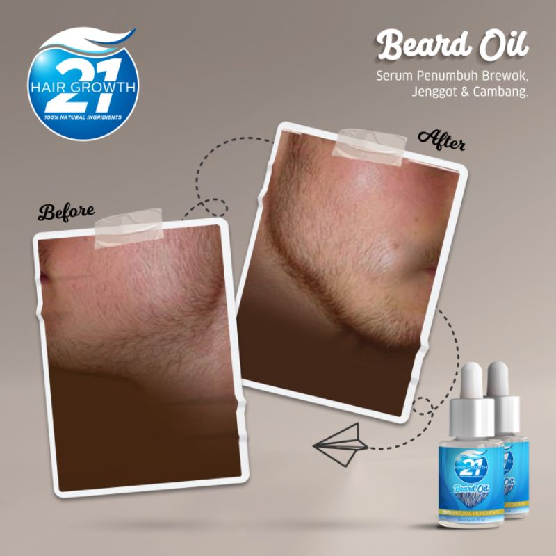 Beard Oil 21H - Penumbuh Brewok - Jenggot - Kumis  30 ML