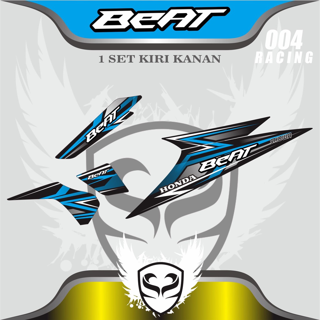 COD STRIPING MOTOR HONDA BEAT KARBU RACING LOOK / BEAT RACING LOOK / LIS BEAT KARBU BIRU VARIASI