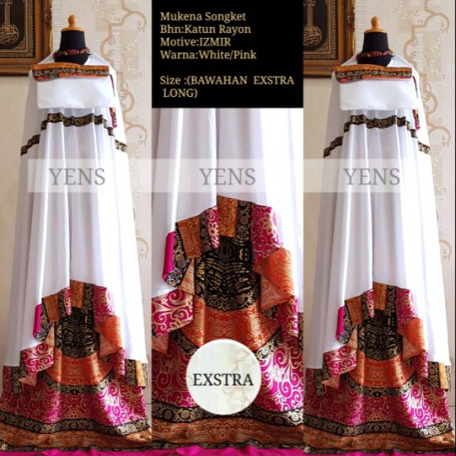 Mukena Bali Songket Izmir Extra Long