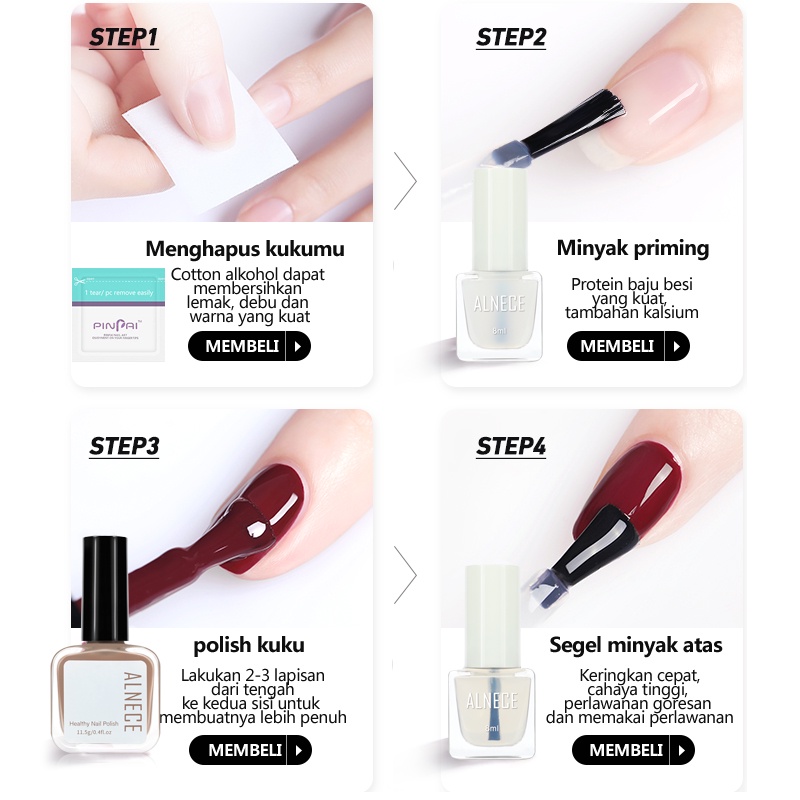 ALNECE KUTEK PEEL OFF Muslimah HALAL Merah Maroon KUTEKS  Gel Nail polish Nude series 10ml