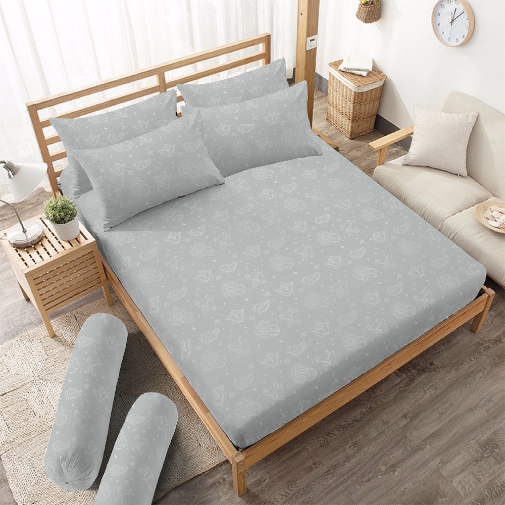 Kintakun Sprei Set 180 King Embossed Dluxe B4 Microfiber 20 cm 7 in 1