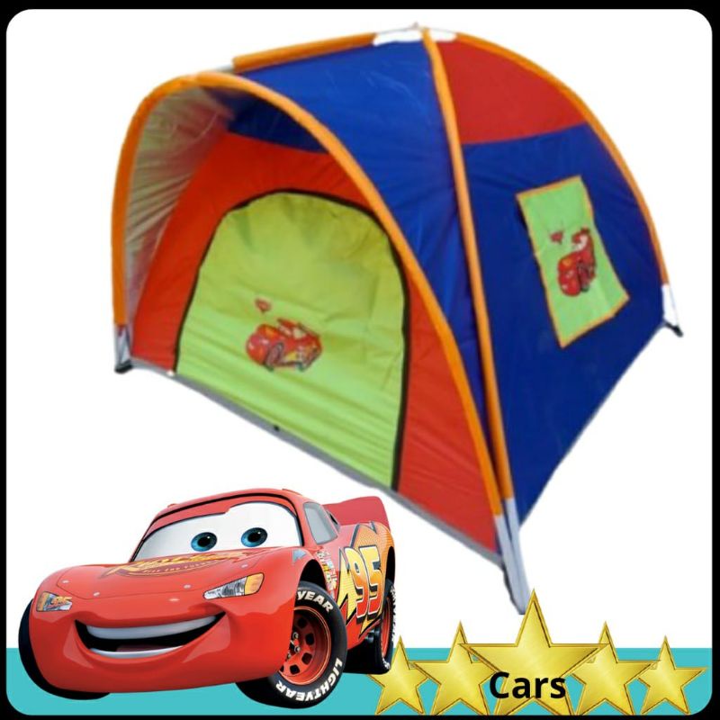 Tenda Anak Ukuran 140X140 Cm/Tenda Camping Anak/Mainan Tenda Anak-Cars