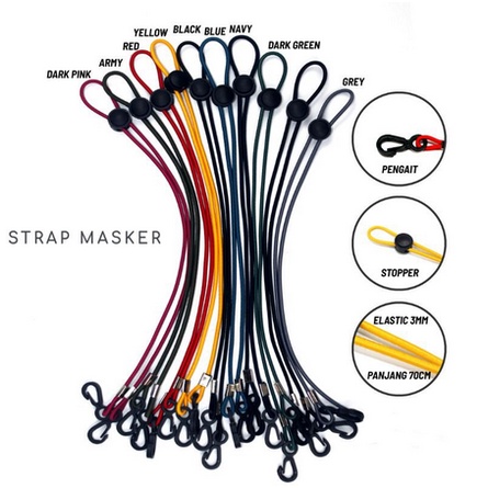 Strap Masker Konektor Headloop 2 in 1 Bahan Elastis(COD)