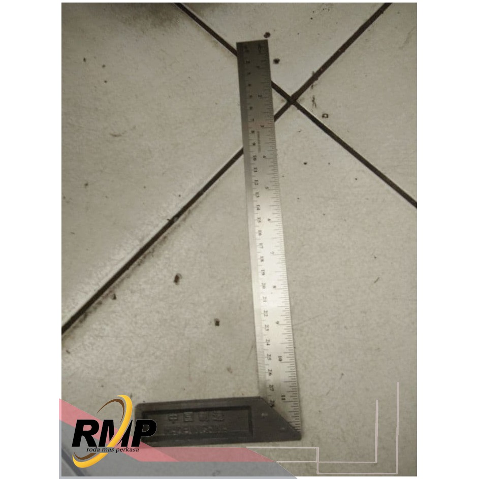 

SIKU METER TUKANG 10 INCH DIAMOND - PENGGARIS BESI SUDUT 25 CM RMP