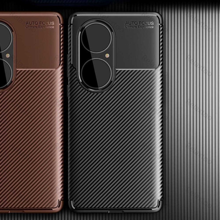 HUAWEI P50 PRO SOFTCASE FOCUS CARBON SOFT CASE KARBON COVER SILICONE - BLACK