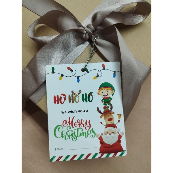 

kartu tag hampers natal christmas hohoho 12 pcs
