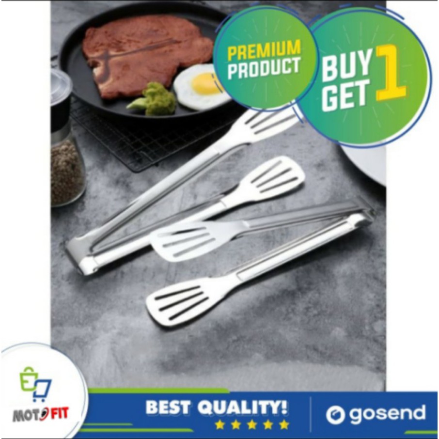 paket 2 pcs Penjepit Makanan Stainless BUY 1 GET 1 ANTI KARAT