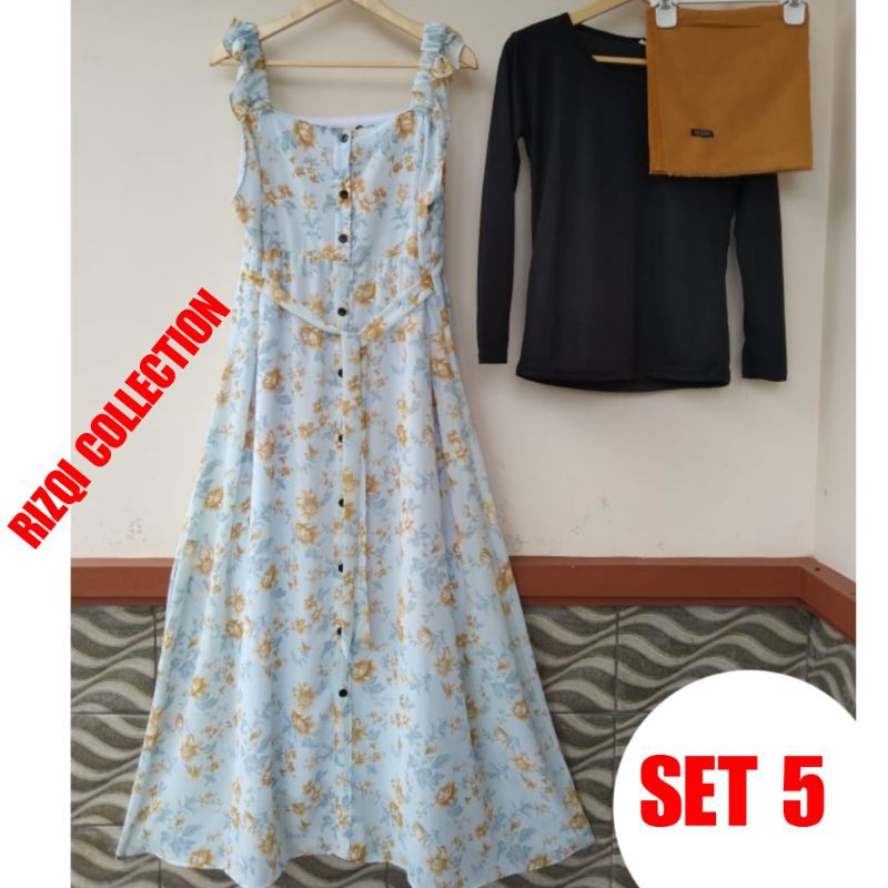 REALPICK SETELAN DRESS OVERAL CERUTY BEBYDOLL FULL FURING ORIGINAL RIZQI COLLECTION
