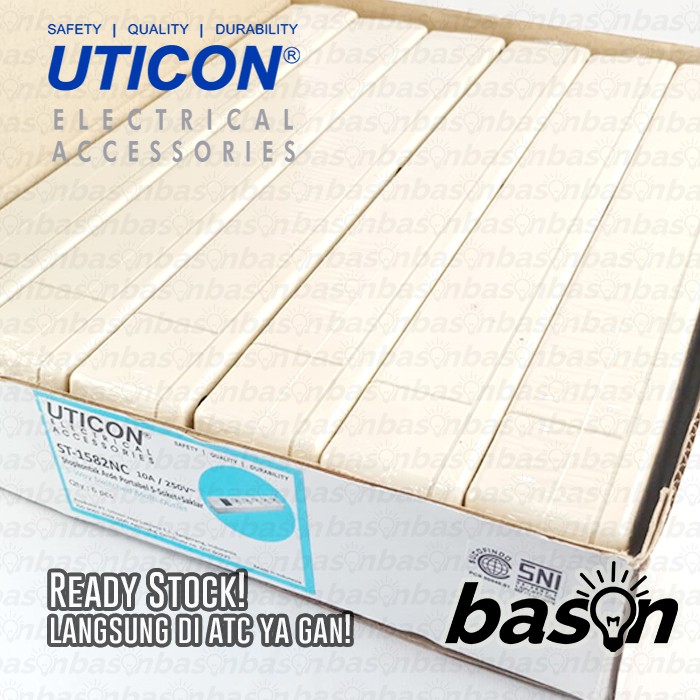 UTICON ST1582NC Multi Outle - Stop Kontak 5 Lubang - TANPA KABEL