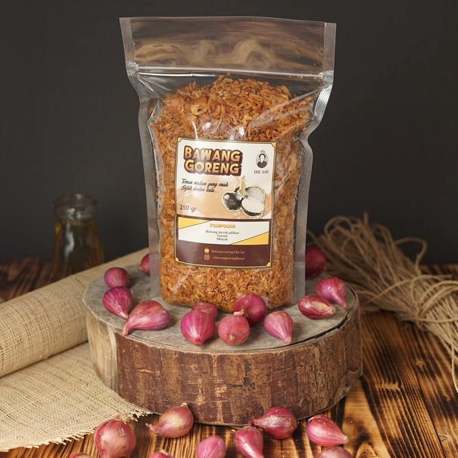

Bawang Goreng Dhe Sar 250 gram tanpa pengawet, tanpa tambahan tepung, tanpa MSG