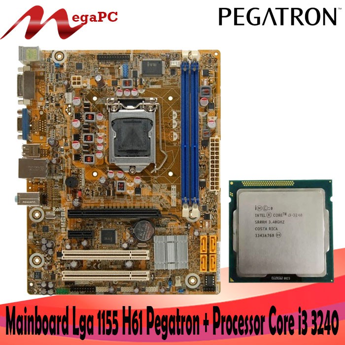 Motherboard lga 1155 H61 pegatron + processor Core i3 3240