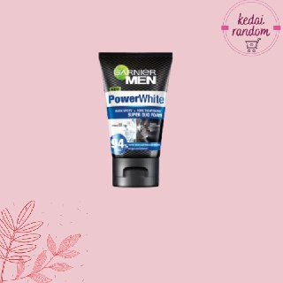 Garnier Men Power White Super Duo Foam Cleanser 100 ml (Lawan Kusam &amp; Noda Hitam)