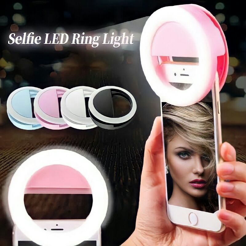 LAMPU FOTO MINI RING LIGHT SELFIE 36 LED RECHARGE USB