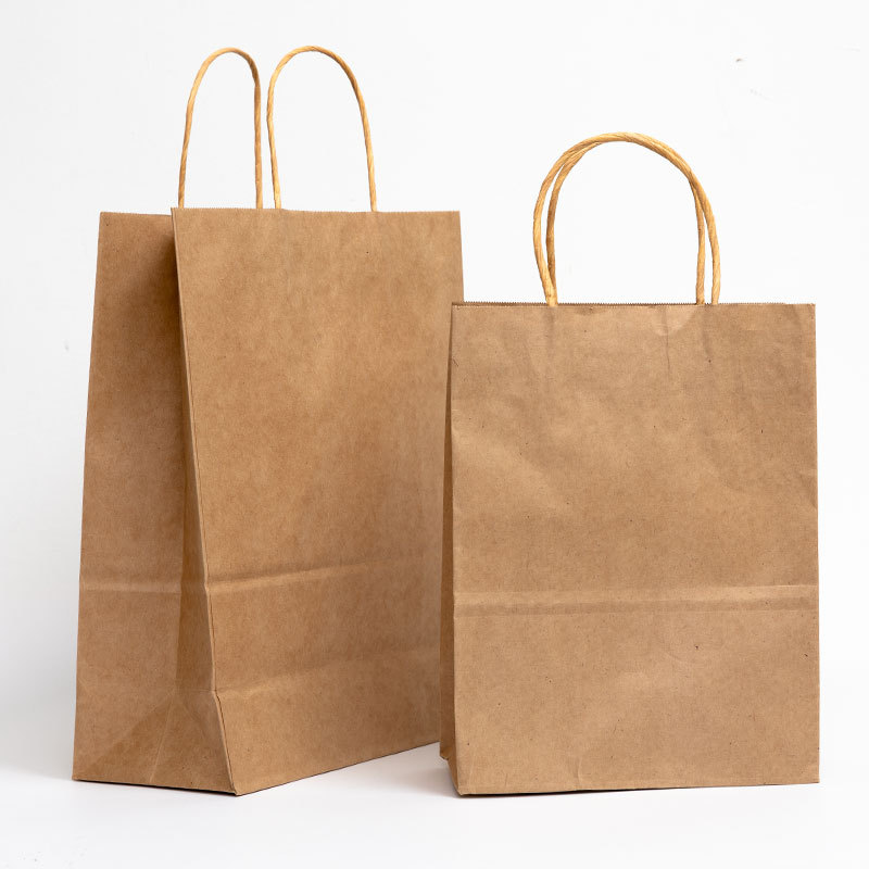 Hot Sale/Kantong Kertas Kraft Coklat/Portable Kraft Paper Tote bag/Kantong Kertas Lipat Eco Reusable/Kantong Eceran Toko Shopping bag/Kantong Packing Kado Pesta