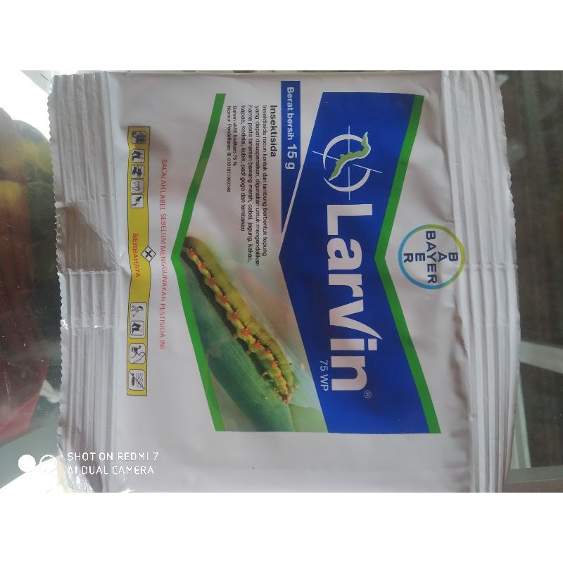 obat hama ulat tanaman Larvin 75wp 15gr